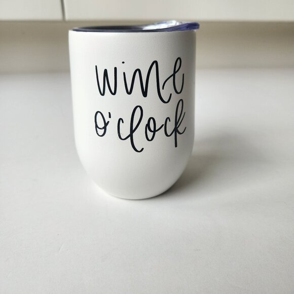 Wine O'Clock Stainless Steel Insulated Tumbler With Lid Sweet Water Decor Party - Picture 2 of 7